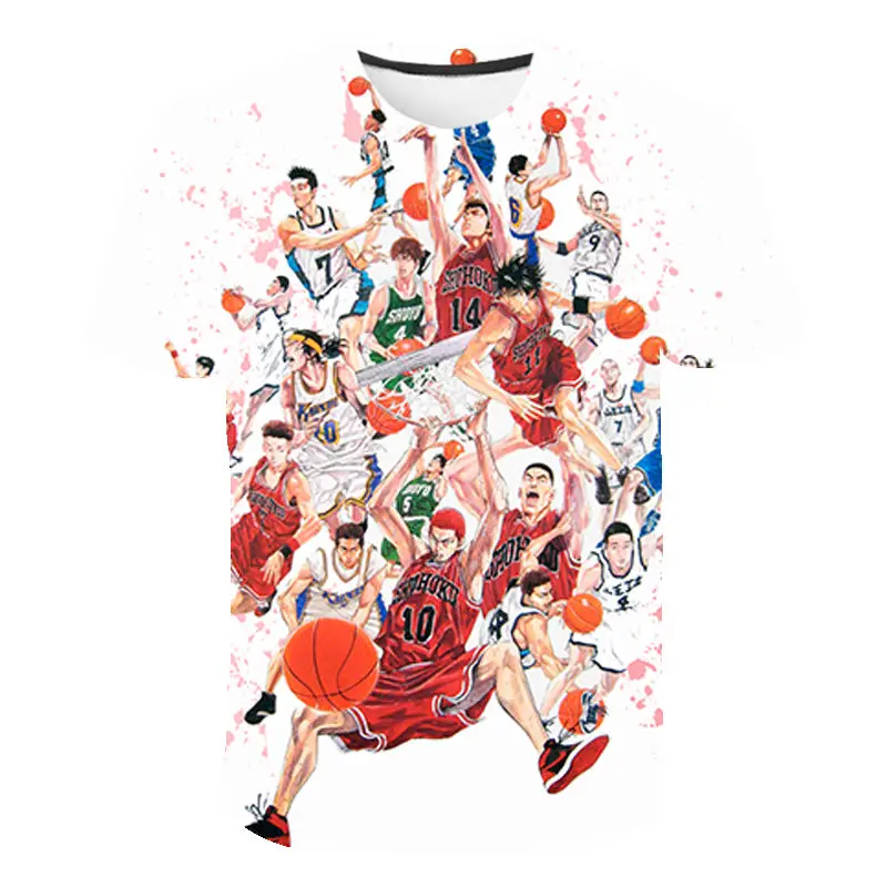 Модная летняя Горячая Распродажа аниме Slam Dunk футболка с 3D принтом стильная
