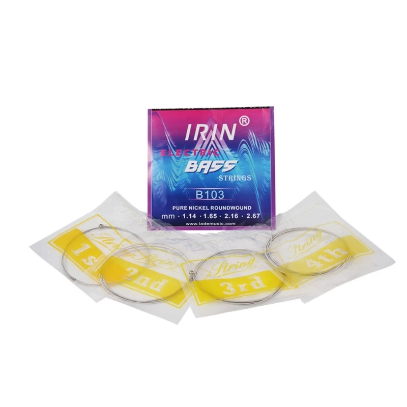 

Nickel Alloy Wound Bass Strings, 1.14-2.67mm 4 String Electric Bass String Kits Drop Shipping