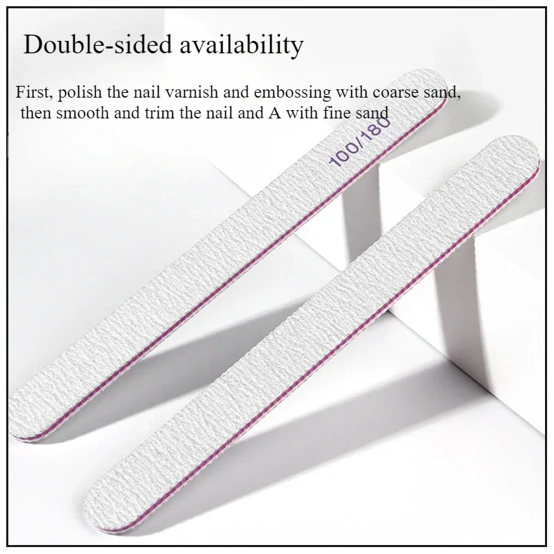 25 шт. двусторонние пилочки для маникюра толстая наждачная бумага зернистость