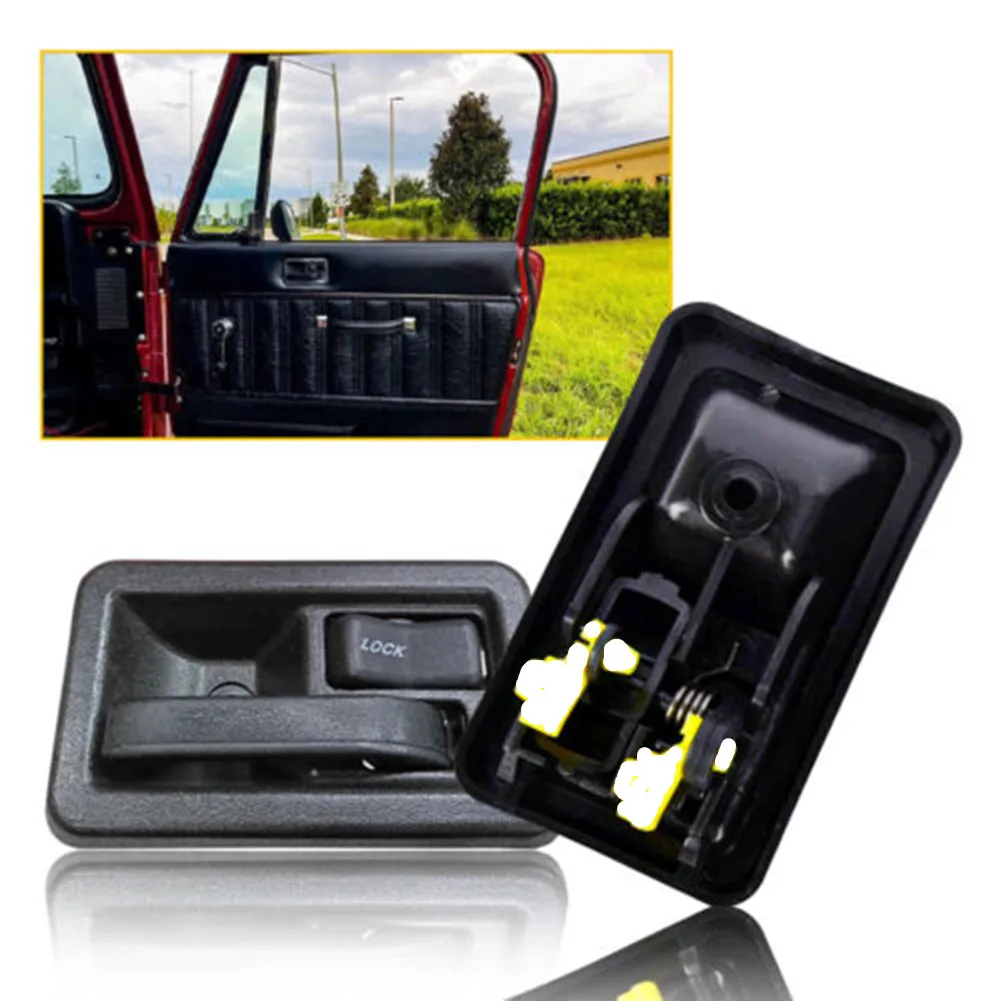 

Interior Inside Door Handle 1 Pair 55176477AB Accessory Black LH & RH Replaces Wrangler High Quality Practical Useful