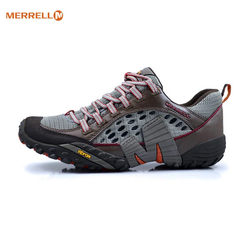 Original Merrell M Men Lightweight Air Mesh Breathable Outdoor Sport Hiking Shoes Male Mountain Cross-Country Climbing Sneakers