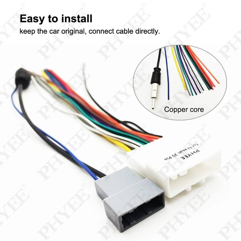 Жгут проводов для автомобиля 20-контактный кабель с антенной 3-контактный разъем