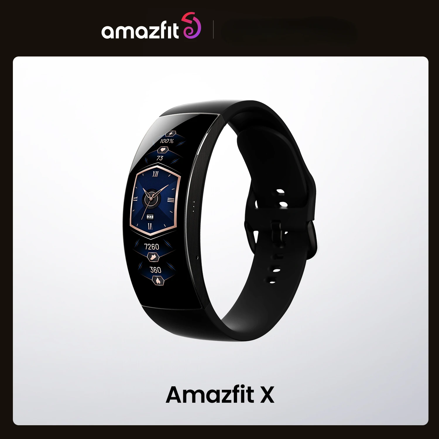 

Original Amazfit X Smartwatch Titanium Body Sleep Monitoring Curved Screen 5ATM Water Resistant Multi Sports Mode Smart Watch