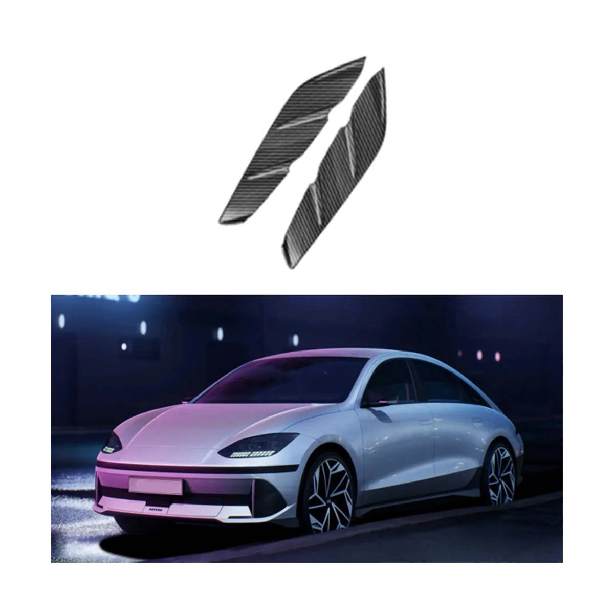 Отделка для бровей из углеродного волокна Аксессуары автомобилей IONIQ 6 2022-2023