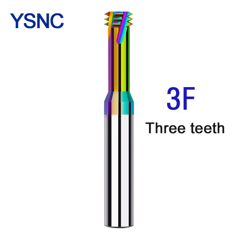 

Красочная резьбовая фреза DLC с одним зубом и тремя зубьями, полная резьба M1 1,2 1,4 1,6 M2 M3 6 M24 Фреза с метрической резьбой