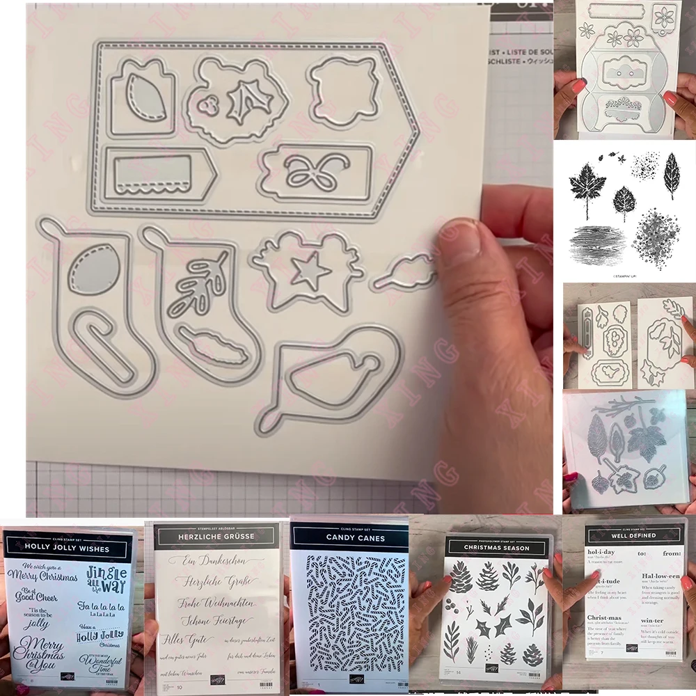 

Flower and Leaf Tree Daily Blessing Decorate Metal Cutting Dies Stamps Set 2022 Scrapbook Embossing Template Diy Card Craft Mold