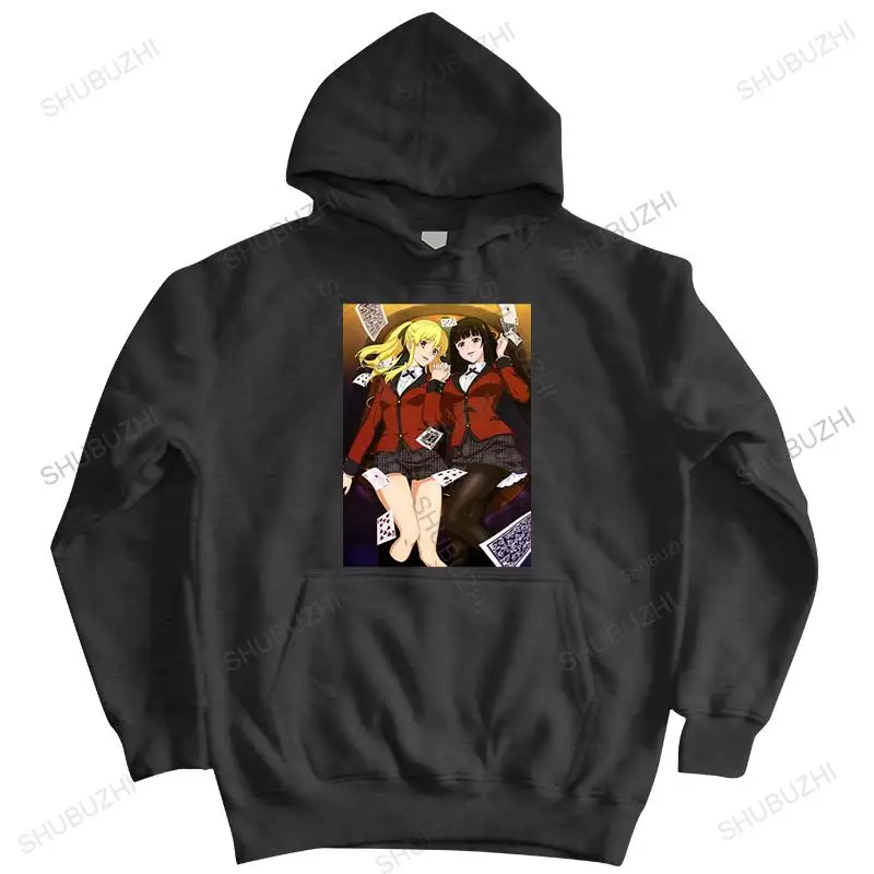 

Men streetwear shubuzhi brand sweatshirt hooded Kakegurui Jabami Yumeko Anime Manga Poker Gambler unisex outwear cool hoody