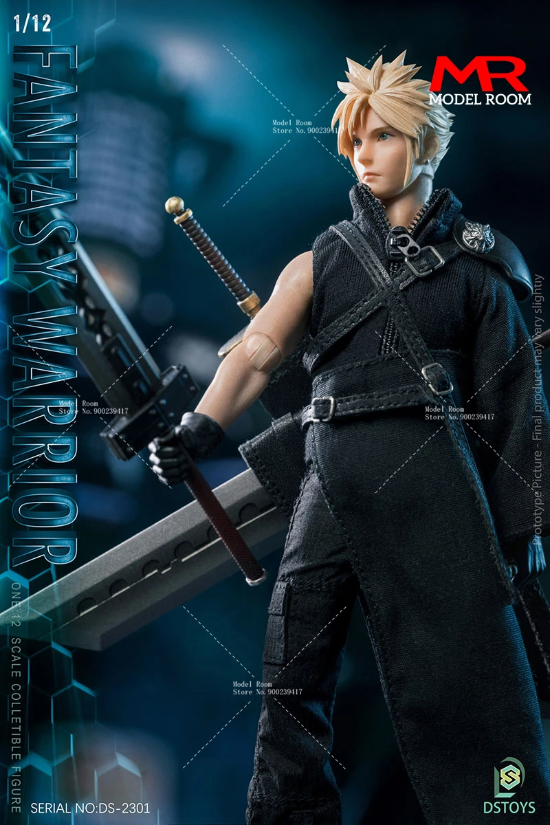 Фото DSTOYS DS-2301 1/12 Fantasy Warrior Cloud, экшн-фигурка, 6-дюймовая фигурка мужского солдата, игрушка, полный набор, Коллекционная модель №4