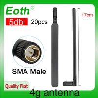 eoth 20pcs 4g lte antenna 5dbi sma male connector plug antenne router external repeater wireless modem antene