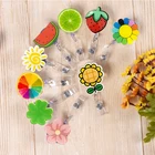 Силиконовый бейдж с зажимом для карт, милый кошелек с красивыми цветами для студентов, врачей, посетителей выставки