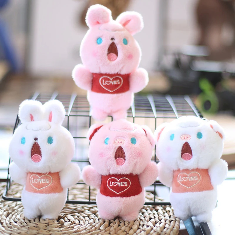 

Милый кричащий маленький кролик, мягкая плюшевая игрушка, мультяшный брелок с подвеской, милые аниме игрушки для детей, Рождественский подарок на день рождения
