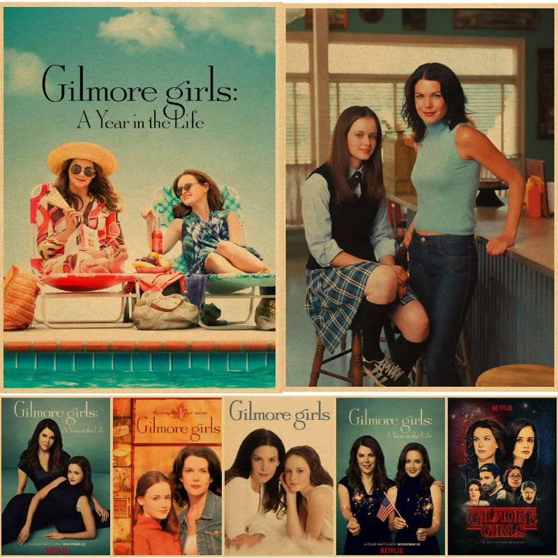 Постер Gilmore для девочек, милый мультяшный декор, наклейки на стену манга, крафт-бумага, арт-Принт по фильму домашний декор, картина