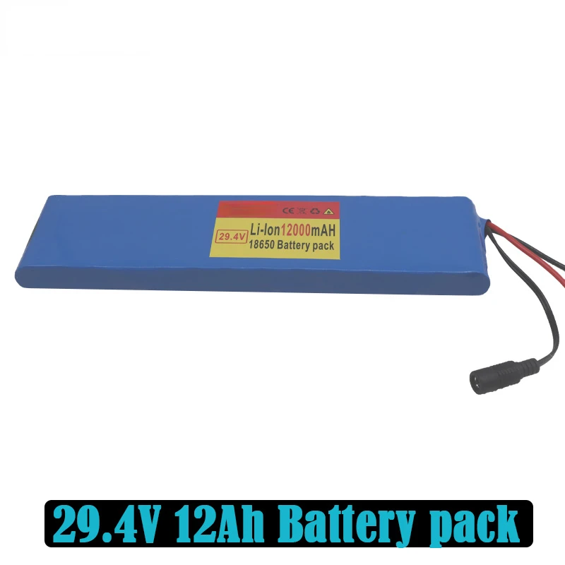 

High capacity 7S2P 18650 li-ion Rechargeable battery pack 29.4v 12000mAh electric bicycle moped Balancing scooter