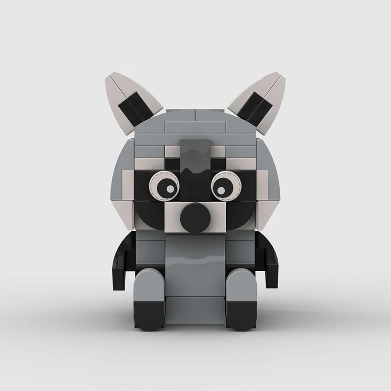 Набор строительных блоков MOC с милыми животными енот сделай сам Обучающие