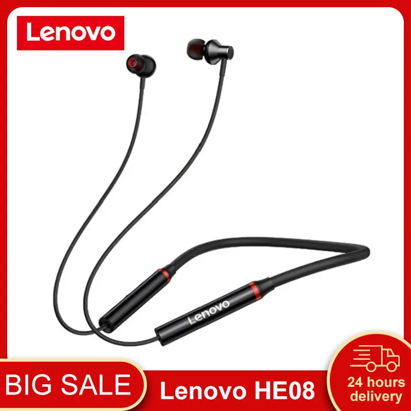 

Оригинальные наушники Lenovo HE08 TWS Bluetooth, беспроводные наушники с шейным ободом, HiFi спортивная Гарнитура, наушники-вкладыши с шумоподавлением и...