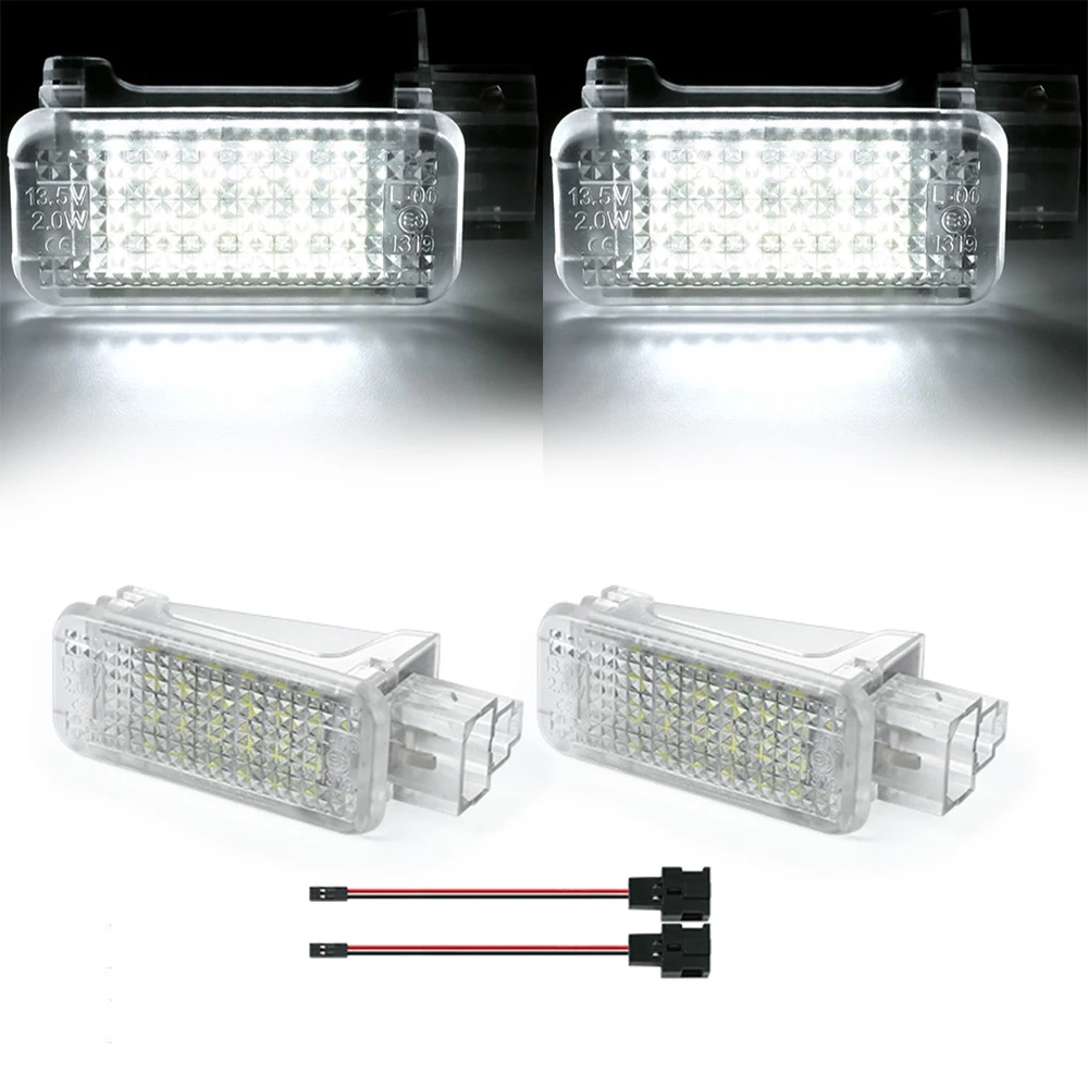 

2Pcs LED Footwell Boot Door light Courtesy Luggage Lamps For Skoda Superb B5 B6 B7 Octavia 2 3 4 Fabia Rapid Yeti Kamiq Scala
