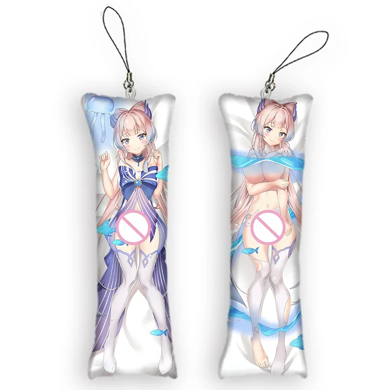 Модный Genshin Impact Sangonomiya Kokomi Mini Dakimakura брелок аниме двусторонняя печатная маленькая
