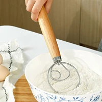 dough whisk blender mixing rod powderer flour mixer manual dough scraper baking tools stainless steel whisk