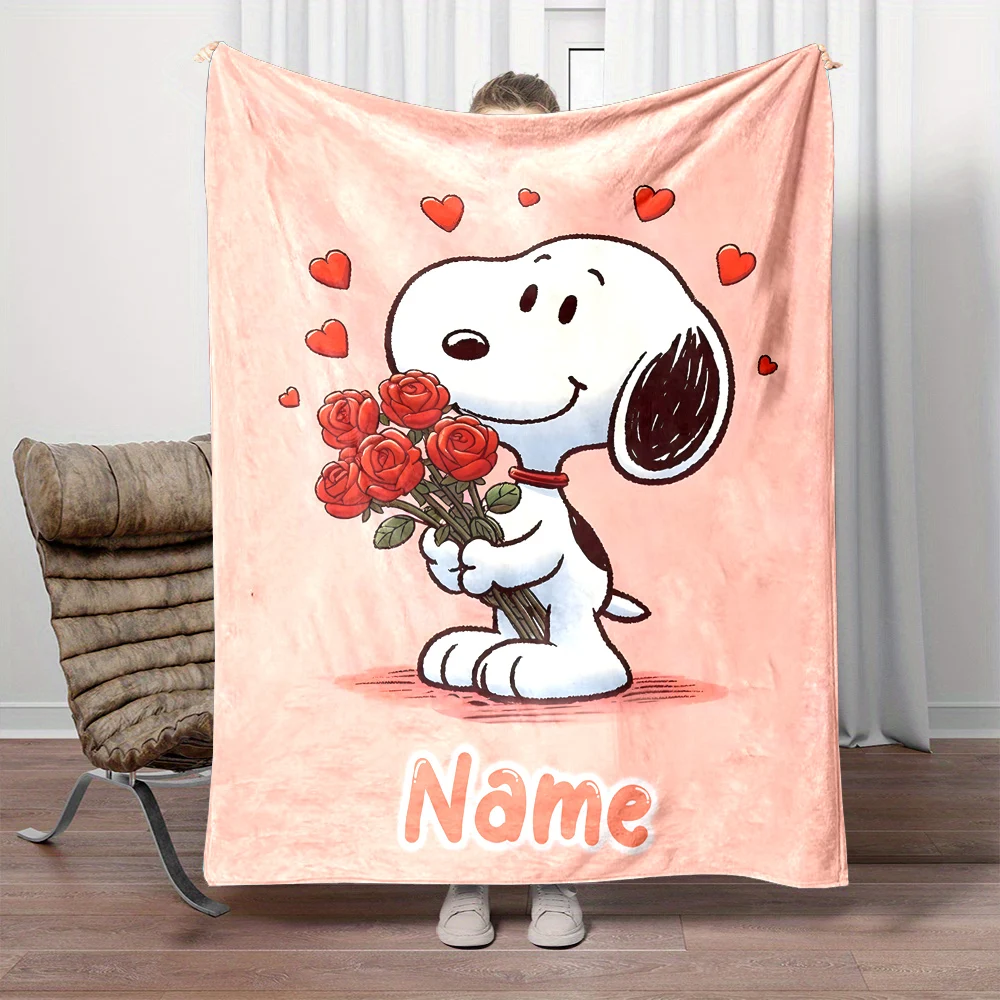 Мягкое одеяло MINISO с принтом Снупи