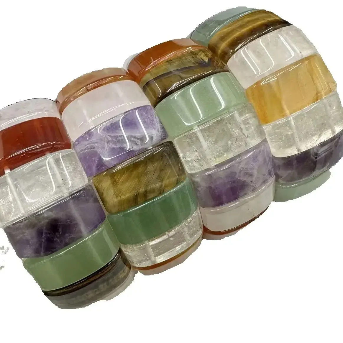 Натуральный микс кристалл аметист красный агат авантюрин камень бусины браслет