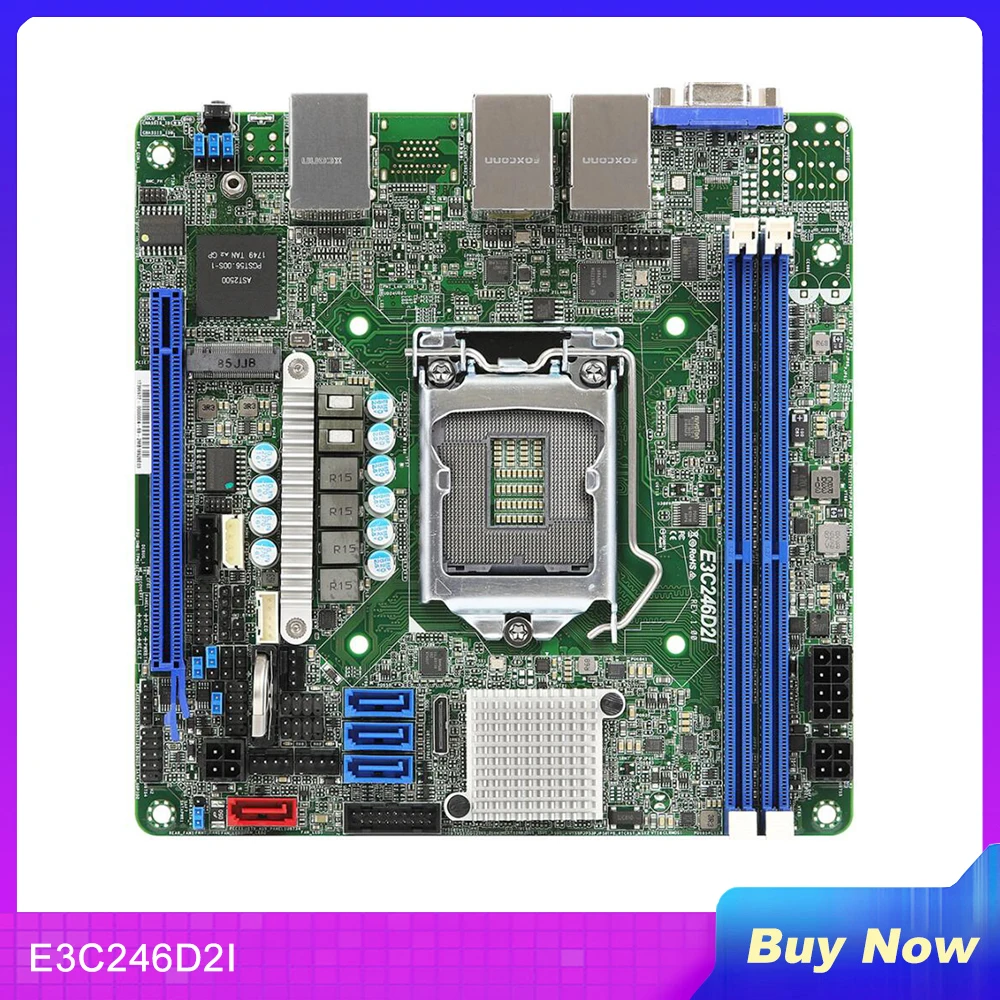 

E3C246D2I For Asrock Server Motherboard LGA1151 DDR4