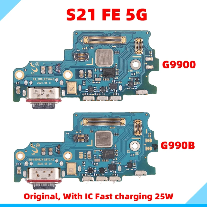 

Original With IC USB Charger Charging Port Flex Cable For Samsung Galaxy S21 FE Fan Edition G990B G9900 S21 Lite Phone Parts
