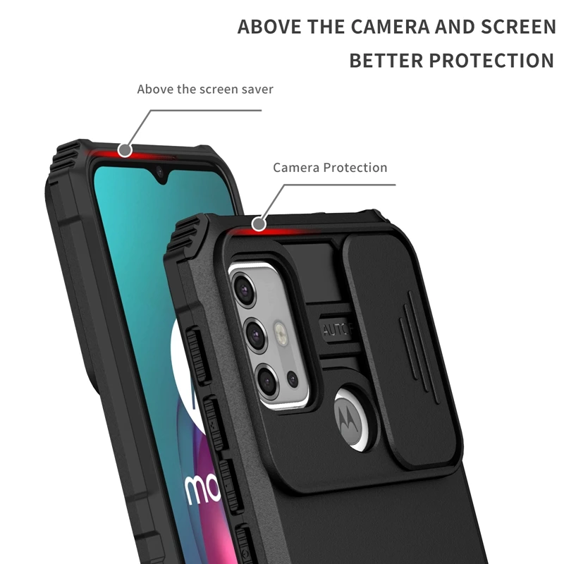 Прочный бронированный противоударный чехол-подставка для телефона Motorola Moto G10 G20