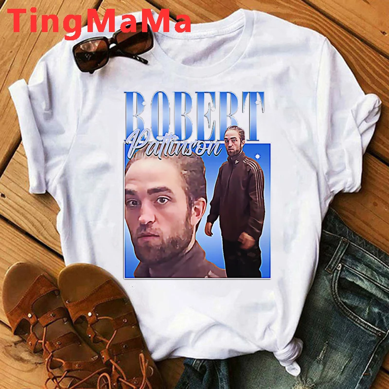 Винтажная Футболка Роберта Паттинсона мужские летние топы унисекс футболка в