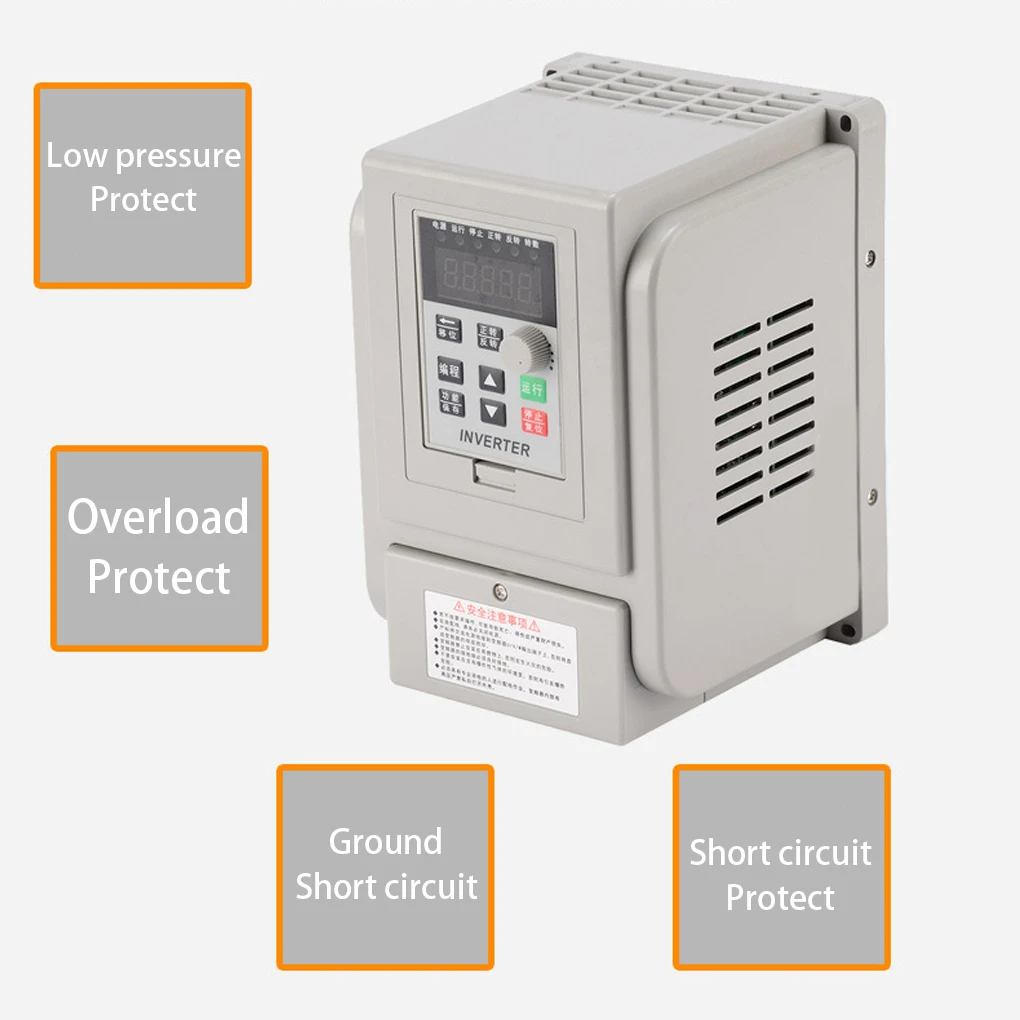 

Professional Constant Pressure Inverter Adjustable Frequency Converter 0 75kw 1 5kw 2 2kw Single three Motor Drive for 1500W