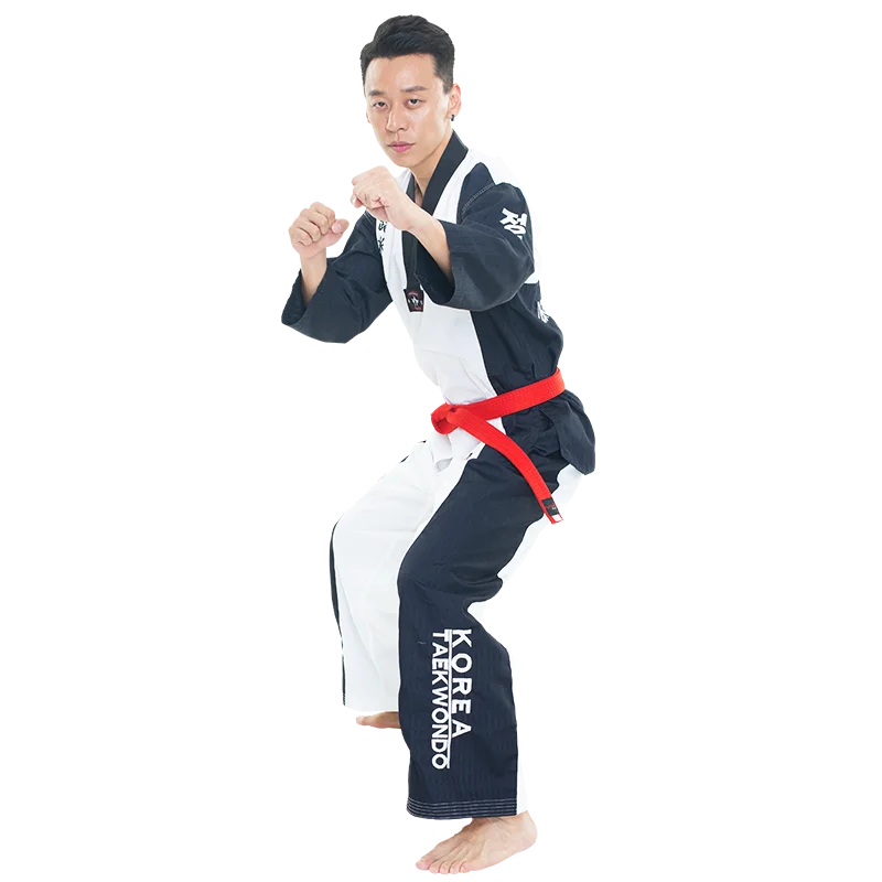 Детское боевое искусство TKD Tae Kwon Do Korea V-образный вырез тхэквондо Dobok для карпов и