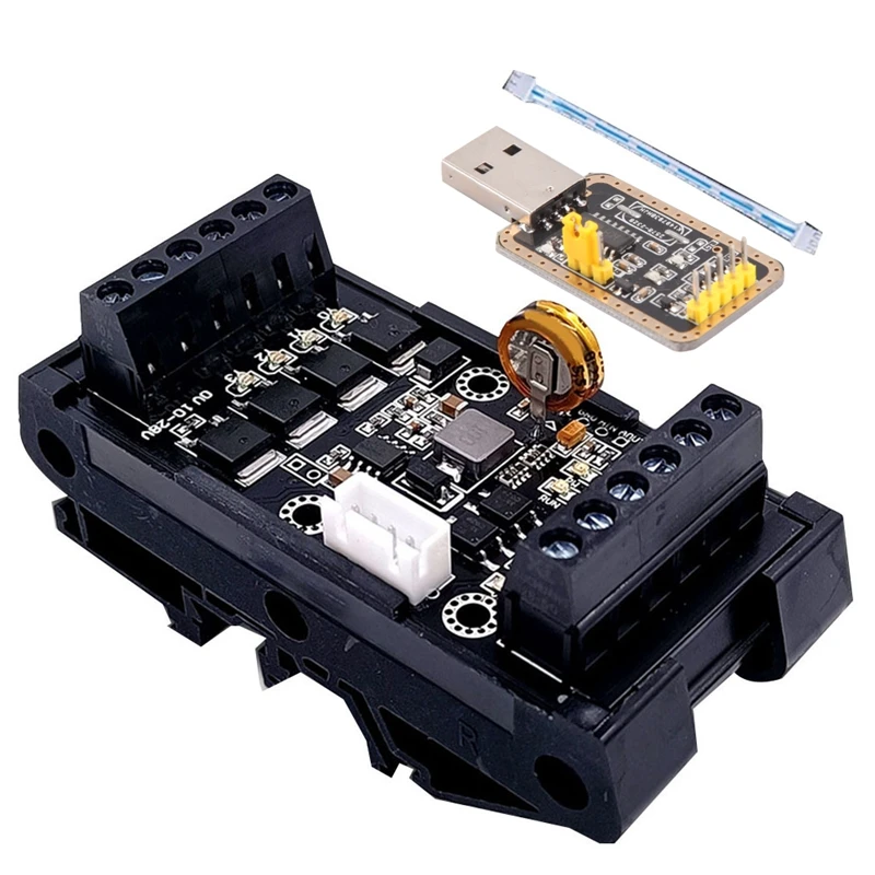 

FX1N-10MT PLC Industrial Control Board+Case+USB-TTL Cable PLC Module Analog Input / Output Delay Relay Module