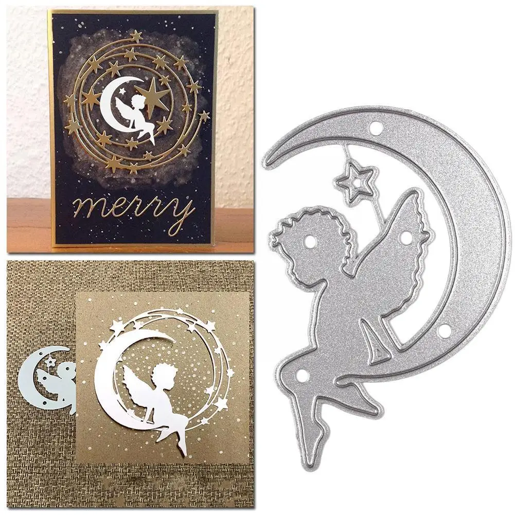 

Craft Metal Cutting Dies cut die star angel on the crapbooking Die Cuts Album Paper Card moon Craft Embossing C9V7