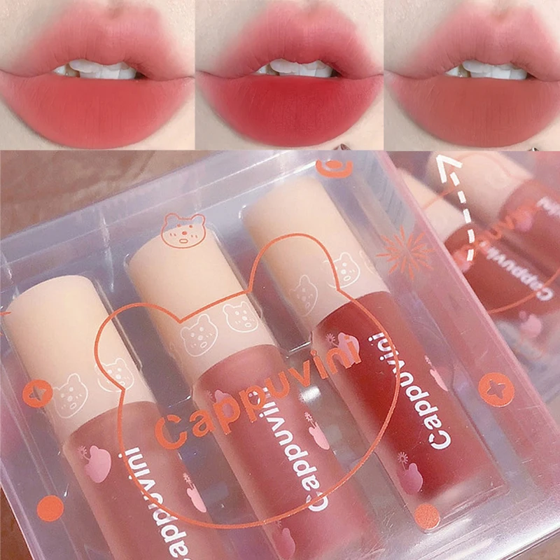 

6 Colors Matte Lip Gloss Waterproof Lasting Sexy Liquid Lipstick Non Sticky Cup Red Velvet Lip Glaze Set Lips Makeup Cosmetic