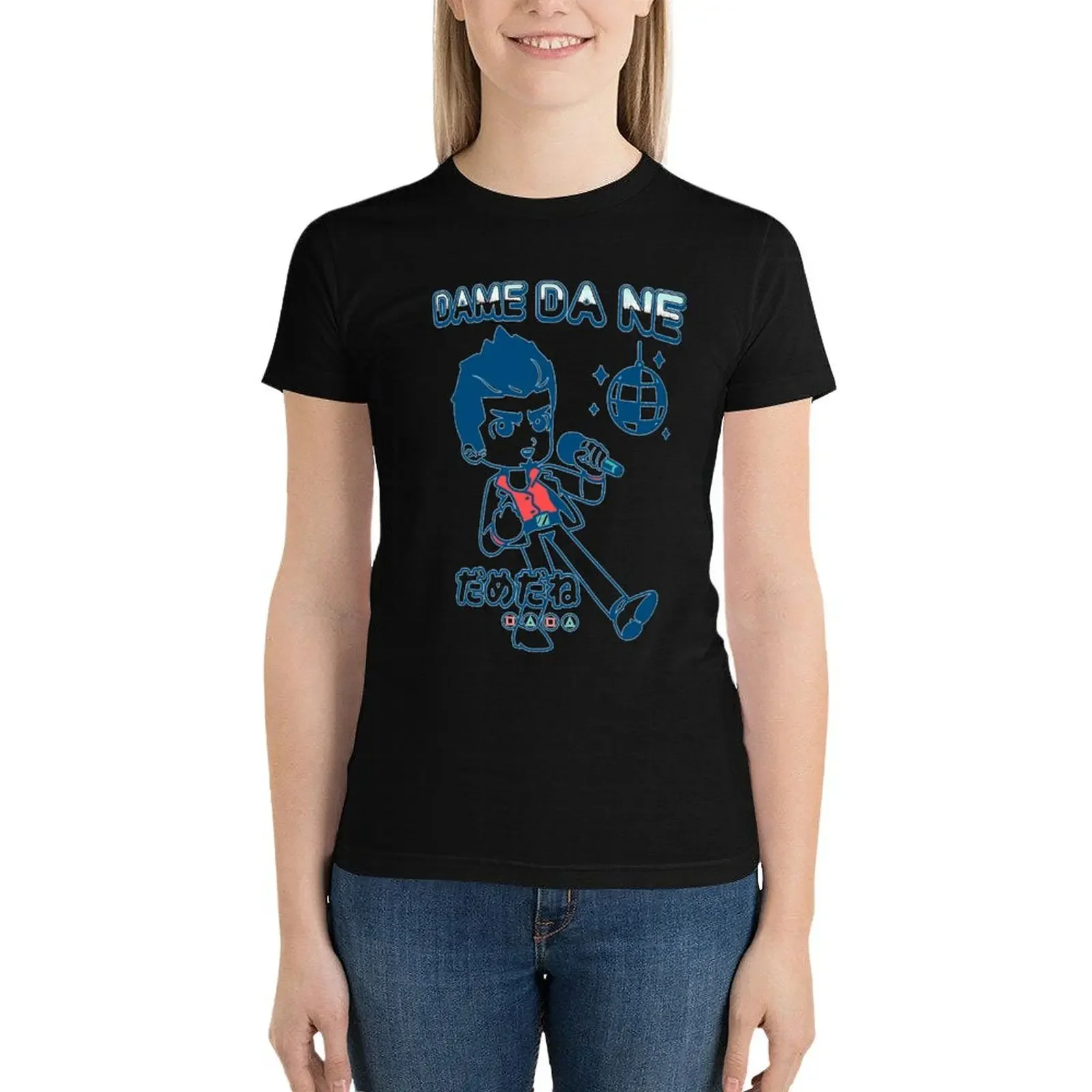 Базовая футболка Baka Mitai (Lady Da Ne) милые топы женская одежда черные футболки для