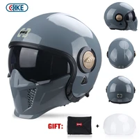 latest detachable chin motorcycle full face helmet abs high quality scorpion off road helmets vintage motocross racing jet casco