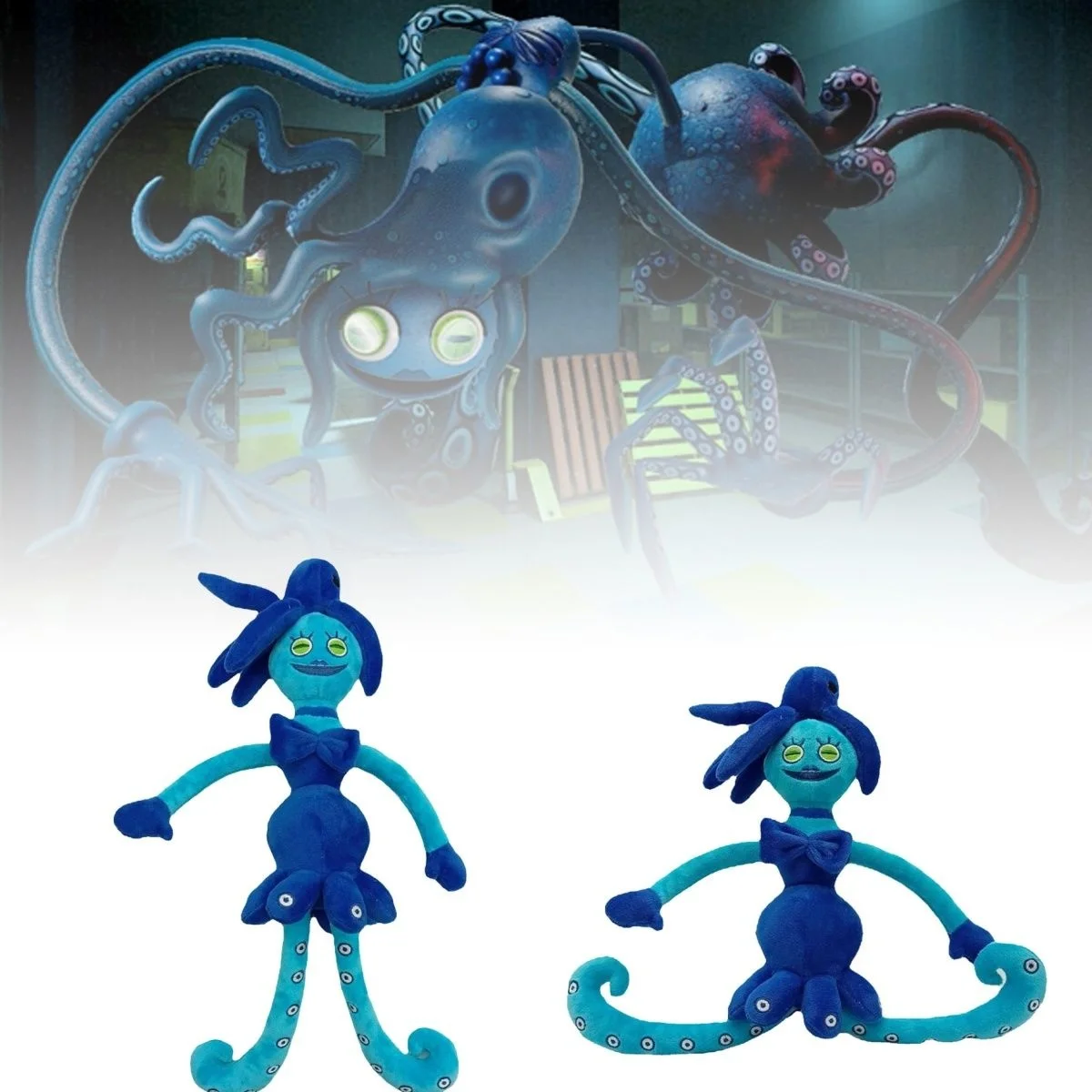 

Плюшевая игрушка Octo-Mommy с длинными ножками, 40 см, мультяшный синий персонаж, кукла, коллекция, подарок, украшение, диван для комнаты