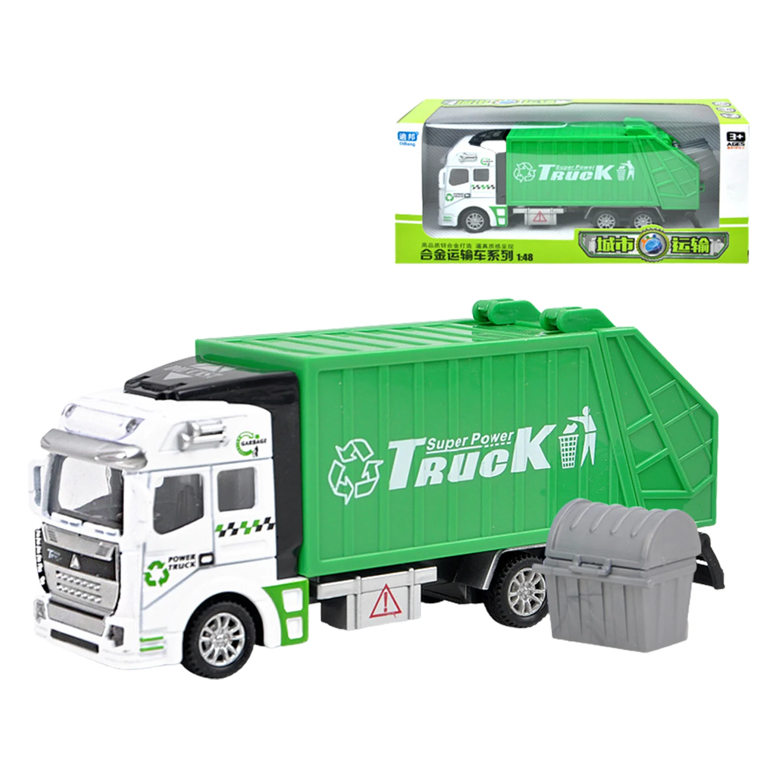 

Модель грузовика для мусора, долговечный грузовик для утилизации отходов, игрушечный детский любимый игрушечный автомобиль с функцией отвода