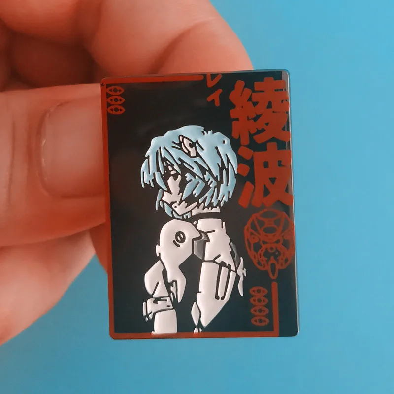 Черная эмалированная брошь-брелок Евангелион Рей айянами модель 00 брошь-пилот