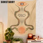 Винтажный настенный гобелен в стиле ретро, декор в стиле бохо, солнце, луна, змея, цитата, минималистичный принт, богемный гриб, художественный Настенный декор