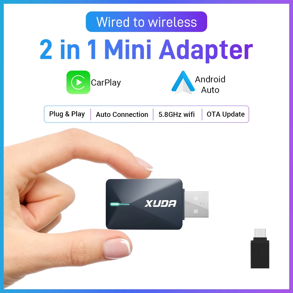 

XUDA 2025 Mini AI Box Carplay 5G WiFi И Bluetooth 5 Android Auto Plug & Play
