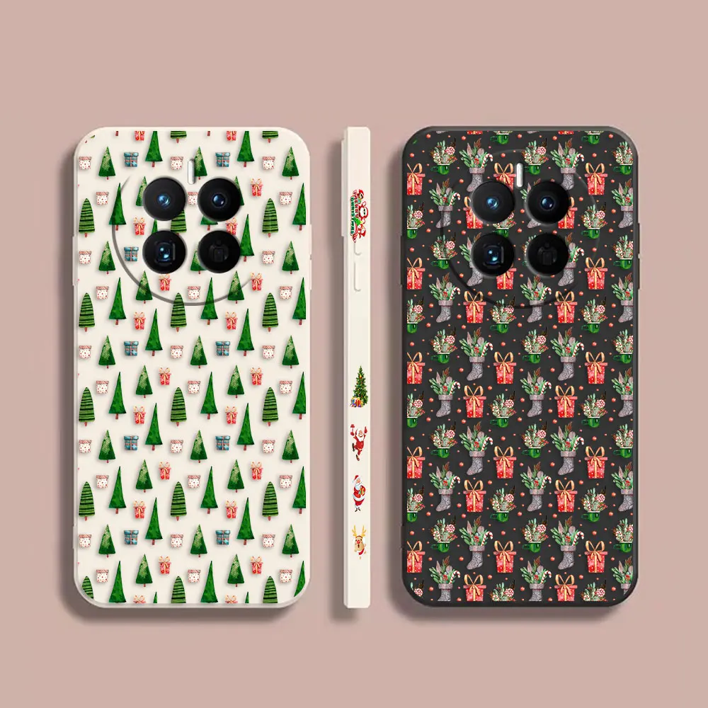 

Phone Case For Huawei MATE 20 20X 30 40 50 P20 P30 P40 P50 P60 PRO PLUS Colour Case Cover Funda Cqoue Shell Capa Merry Christmas