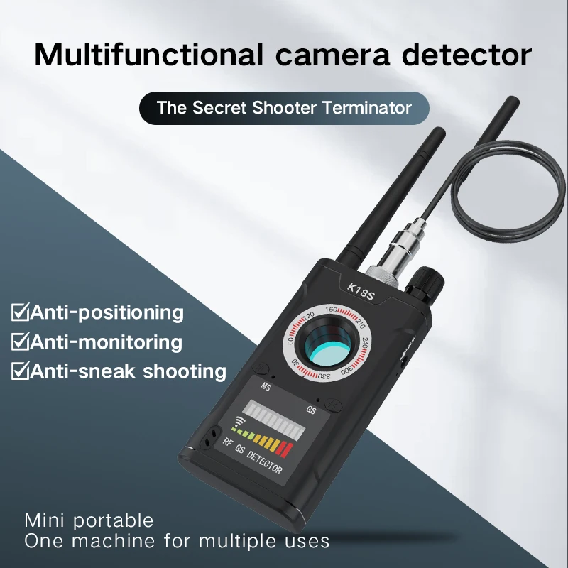 Multi-function Anti Detector Mini Camera Eavesdropping Finder GPS Signal Lens Wireless RF Locator Tracker Detect Radio Scanner