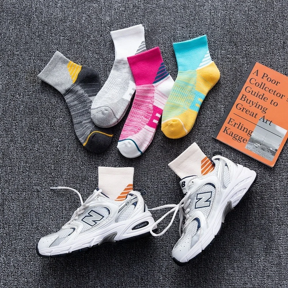 5 Pairs New Professional Women Sports Socks Outdoor Women's Low Tube Breathable Mountaineering Hiking Sports Compression Socks