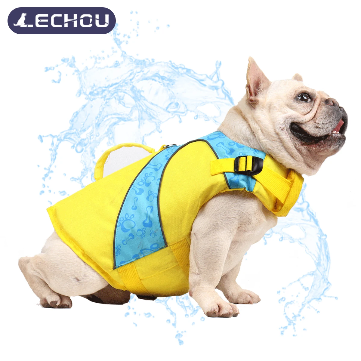 

Спасательный жилет для собак, улучшенная плавучесть, с безопасной спасательной ручкой, светоотражающая маленькая и средняя фотография, для...