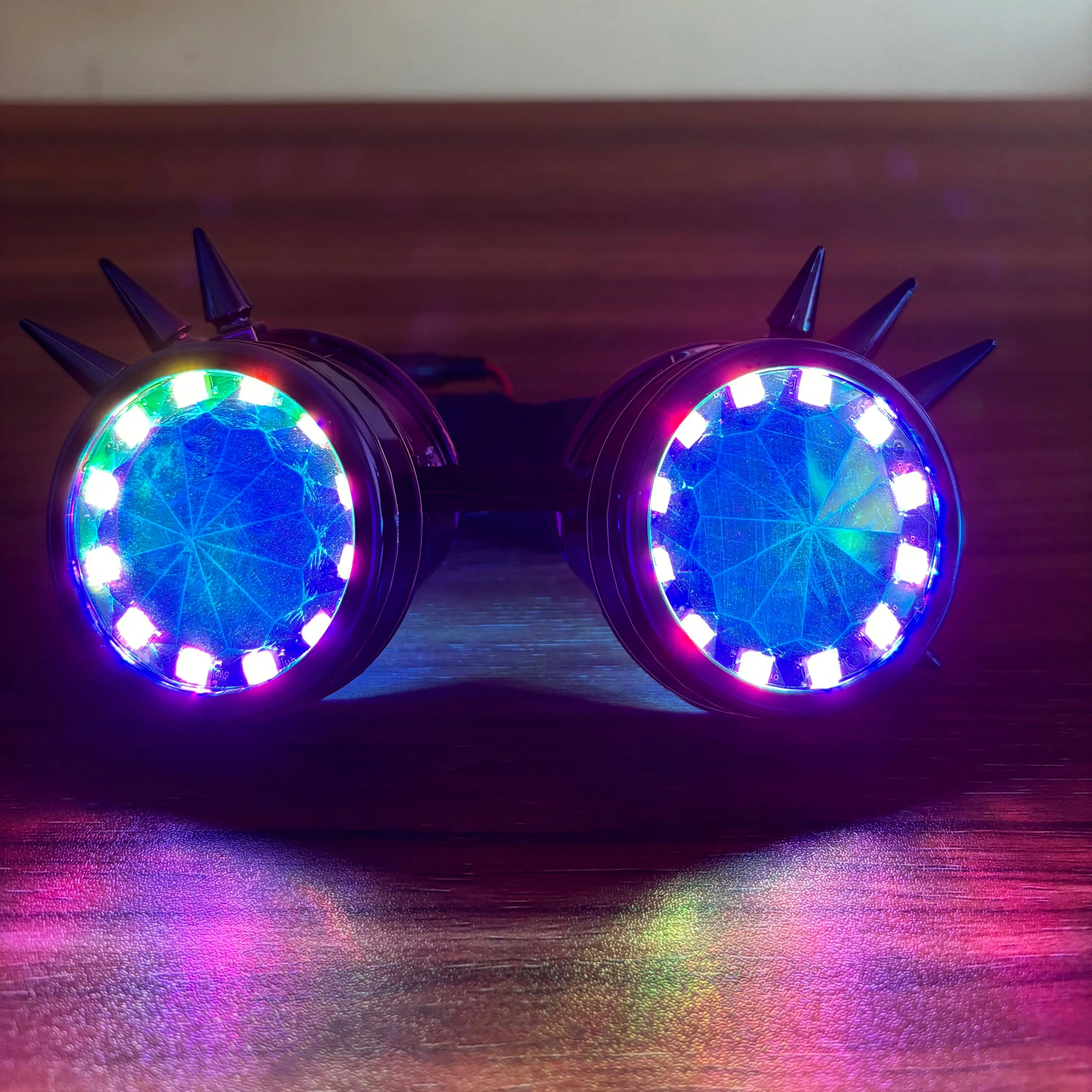 Новинка 2024 горячие технические очки рандомные Радужный полный спектр DJ Rave Eye