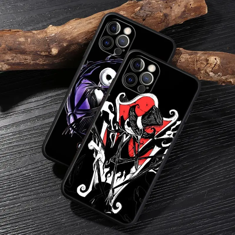 Фото Чехол Jack Skellington Black Art Disney для iPhone 17, 16, 15, 14, 13, 12, 11 Pro Max Plus, а также для iPhone 17 Pro, 17E, Air, 16E №4