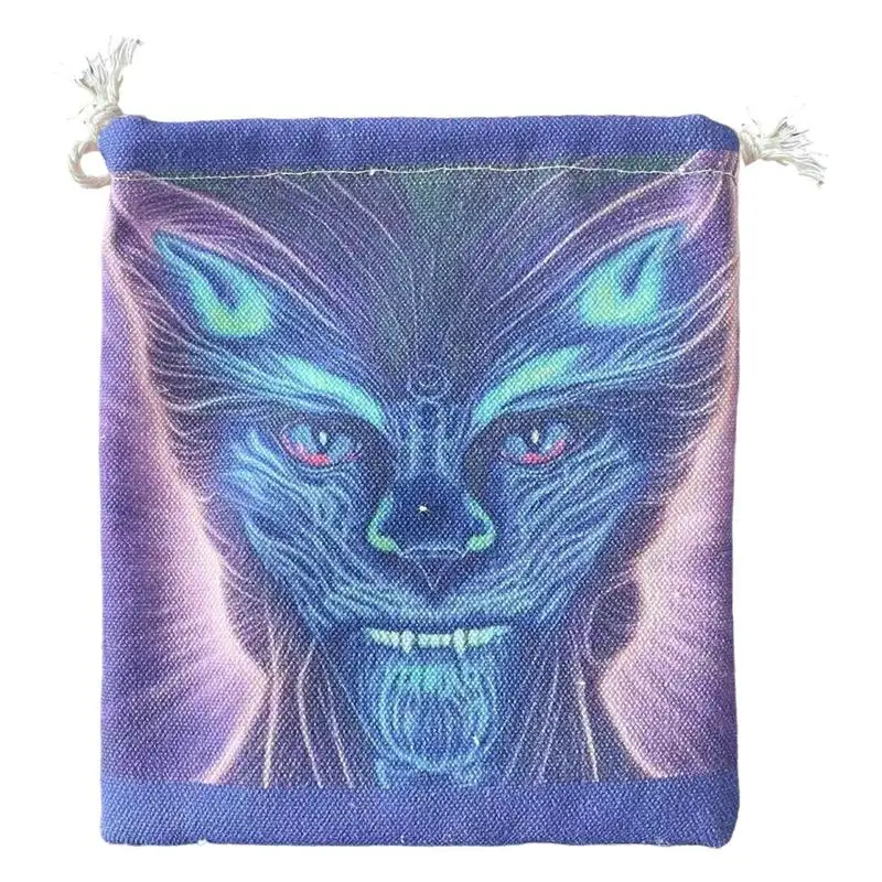 

Pouch For Tarot Cards Drawstring Bag Tarot Storage Card Holder Printed Composite Velvet Cat Jewelry Party Favors Dice Tarot Card