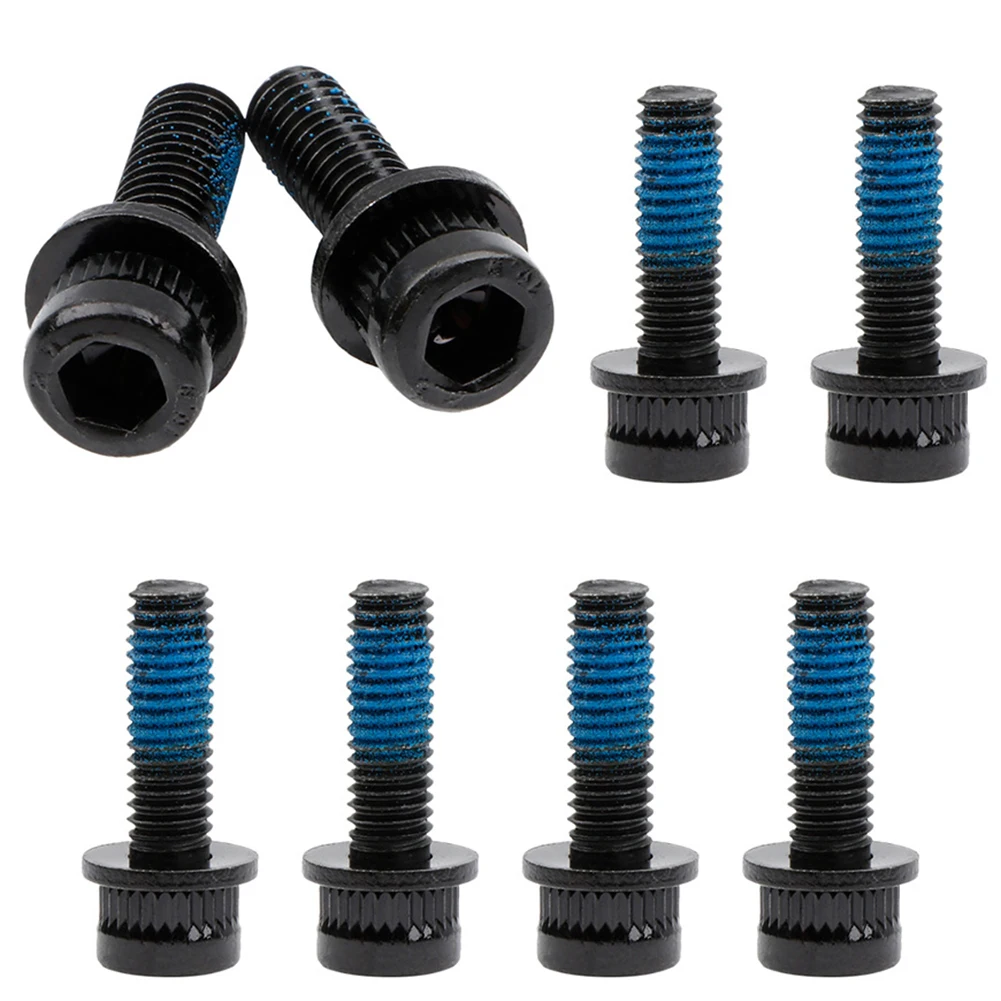 

8PCS Bicycle Disc Brake Screw Mountain Bike Oil Brake Caliper Fixing Screw M6x18 Anti-slip Glue Cycling Six Nail Disc Screws