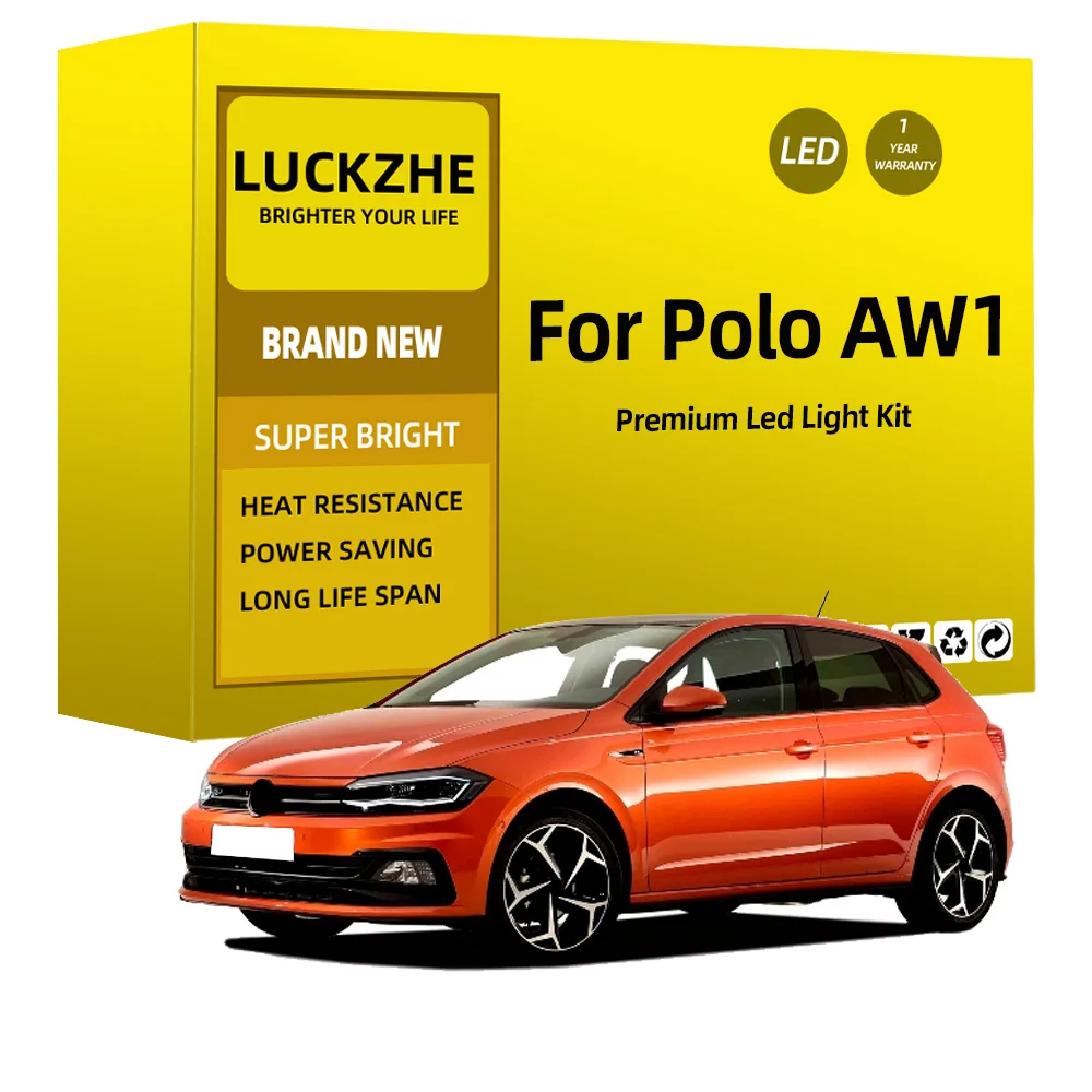 

10 шт., набор светодиодов для внутреннего освещения для VW Polo AW1 BZ1 2018 2019 2020 2021