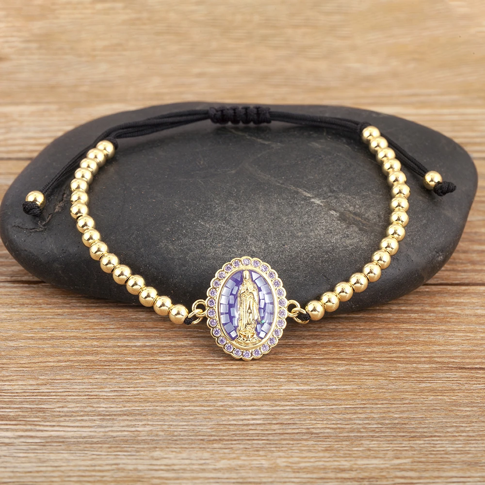 AIBEF натуральные ракушки дизайн овальной формы Девы Марии медные бусины 6 цветов